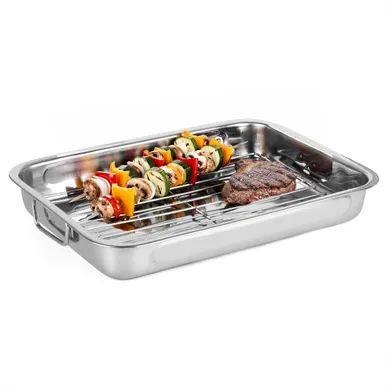 Tadar, brytfanna nierdzewna z rusztem, 35 cm