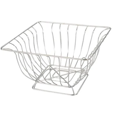 Tadar, chromowany kosz na owoce, kwadratowy