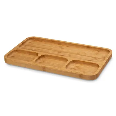 Tadar, drewniany półmisek bambusowy na przekąski, 33-19,5-1,6 cm