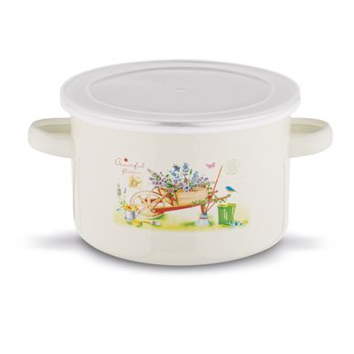 Tadar, garnek emaliowany, garden, 16-10 cm