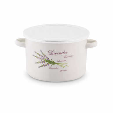 Tadar, garnek emaliowany, lawenda, 16-10 cm