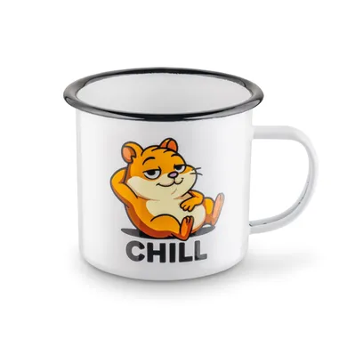 Tadar, kubek emaliowany, chomik, 9 cm, 500 ml
