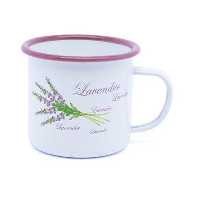 Tadar, Lawenda, kubek emaliowany, retro, 500 ml