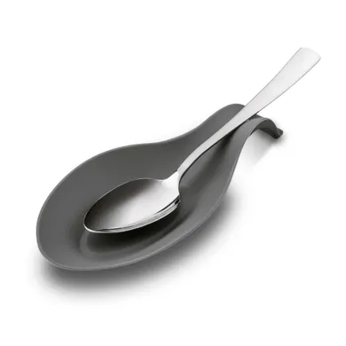 Tadar, podstawka pod łyżkę, silikonowa, szara, 19,5-10 cm