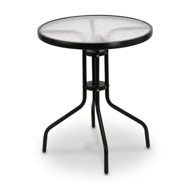 Tadar, stolik uniwersalny, hartowane szkło, okrągły, 60 cm