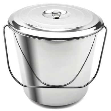 Tadar, wiadro nierdzewne + pokrywa, 15l