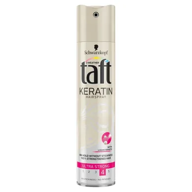 Taft, Keratin Complete, lakier do włosów, ultra mocny, 250 ml