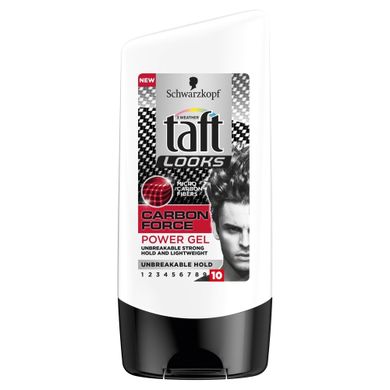 Taft, Looks, Carbon Force, żel do włosów bardzo mocno utrwalający, 150 ml