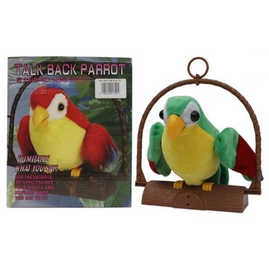 Talk back parrot, papuga powtarzająca, zabawka interaktywna