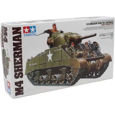 Tamiya, U.S. Medium Tank M4 Sherman, czołg, model do sklejania