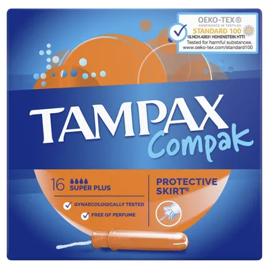 Tampax, Compak Super Plus, tampony z aplikatorem, 16 sztuk