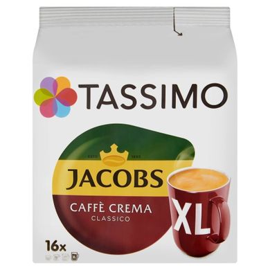 Tassimo, Jacobs, Caffe Crema Classico XL, kawa w kapsułkach, 16 kapsułek