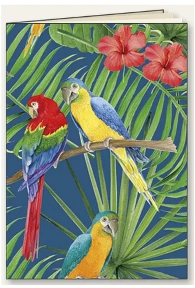 Tassotti, zeszyt ozdobny A5, 48 kartek, linia, Papugi, 1 szt.