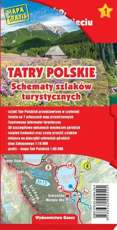 Tatry polskie schematy szlaków turystycznych