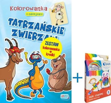 Tatrzańskie zwierzaki. Kolorowanka + kredki