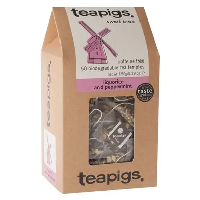 Teapigs, Liquorice & Peppermint, herbata, 50 piramidek