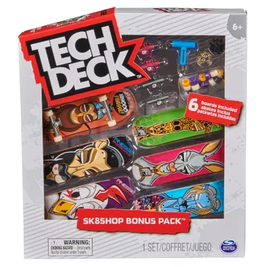 Tech Deck, Sk8Shop Finesse, fingerboard, deskorolki, 6 szt.