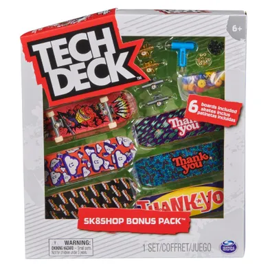 Tech Deck, Sk8Shop Thankyou, fingerboard, deskorolki, 6 szt.