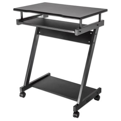 Techly, biurko komputerowe, mobilne z półką, 59-37 cm