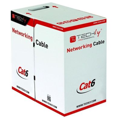 Techly, kabel skrętka, U/UTP, kat. 6, 305m