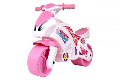 TechnoK, jeździk, motocykl, różowo-biały