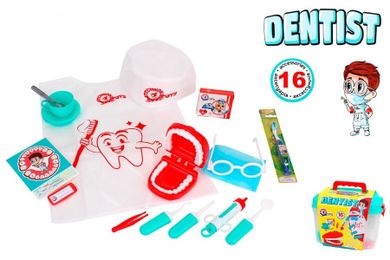 TechnoK, mały dentysta, zestaw w walizce, 16 elementów