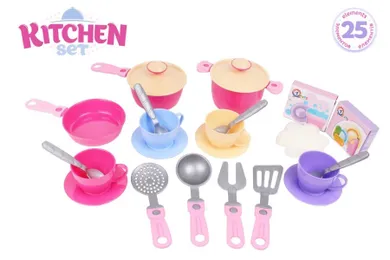 TechnoK, zestaw kuchenny, naczynia z suszarką, 25 elementów