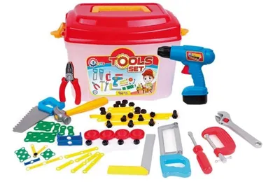 TechnoK, zestaw narzędzi, w pudełku z rączką