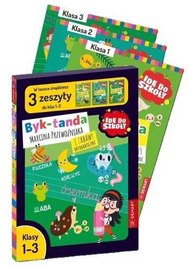 Teczka - Idę do szkoły. Byk-tanda Marcina Przewoźnika i Zabawy Ortograficzne. Klasy 1-3