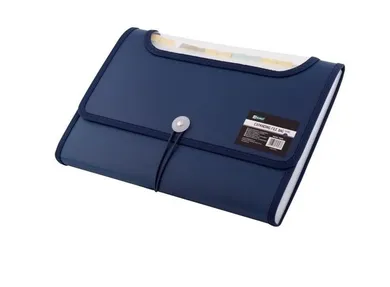 Teczka A4, 12 przegródek, granatowa, 1 szt.