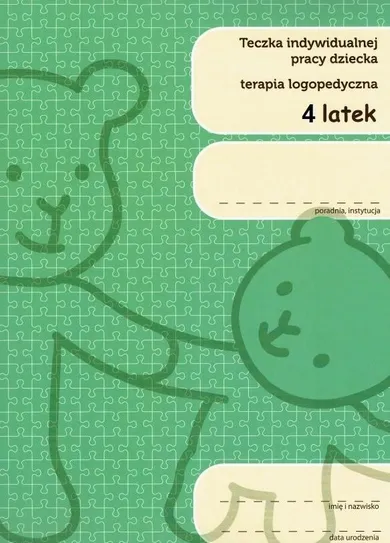 Teczka indywidualnej pracy dziecka. Terapia logopedyczna. 4 latek