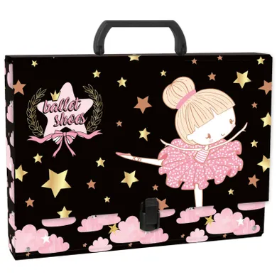 Teczka z rączką, twarda, A4, 5 cm, Baletnica, 1 szt.