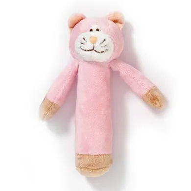 Teddykompaniet, Diinglisar, kot, maskotka z grzechotką, różowy, 13 cm