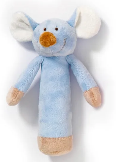 Teddykompaniet, Diinglisar, myszka, maskotka z grzechotką, niebieska, 13 cm