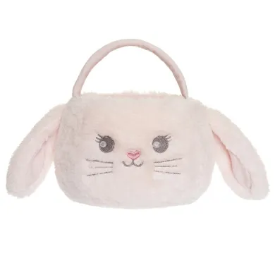 Teddykompaniet, Króliczek, pluszowy koszyczek, różowy, 11-12 cm