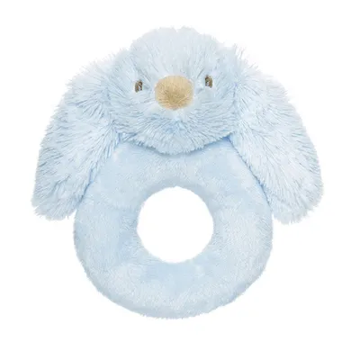 Teddykompaniet, Lolli Bunnies, zajączek, pluszowa grzechotka, błękitny, 14 cm