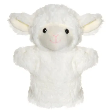 Teddykompaniet, owieczka, pluszowa pacynka, kremowa, 28 cm