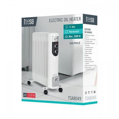 Teesa, grzejnik olejowy 2500W, 11 żeberek
