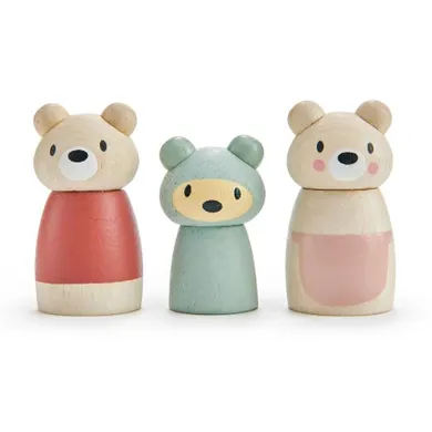Tender Leaf Toys, Misie, drewniane figurki, 3 szt.