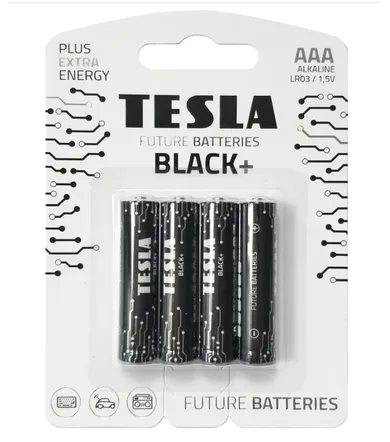 Tesla, Black+, bateria alkaliczna, LR03 B4 1.5V, 4 szt.