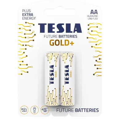 Tesla, Gold+, bateria alkaliczna, LR6 B2 1,5V, 2 szt.