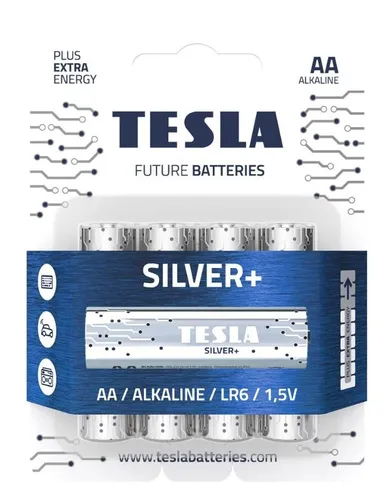 Tesla, Silver+, bateria alkaliczna, AA/LR6/1,5V, 4 szt.