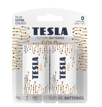 Tesla, Silver+, bateria alkaliczna, D LR20 1.5V, 2 szt.
