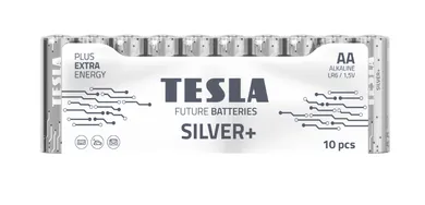 Tesla, Silver+, bateria alkaliczna, LR6 F10 1,5V, 10 szt.