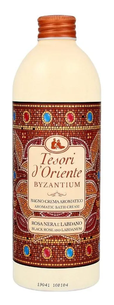 Tesori d'Oriente, Byzantium, kremowy płyn do kąpieli, czarna róża i labdanum, 500 ml