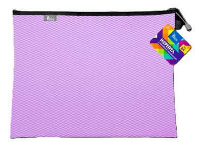 Tetis, koperta z suwakiem metalalowym, B4, fioletowa, 1 szt.