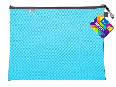 Tetis, koperta z suwakiem metalalowym, B4, niebieska, 1 szt.