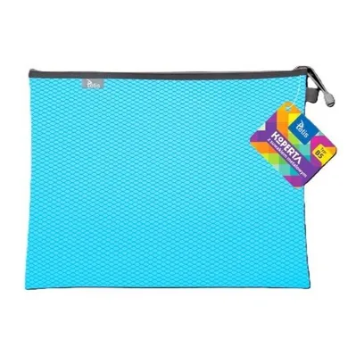 Tetis, koperta z suwakiem metalalowym, B5, niebieska, 1 szt.