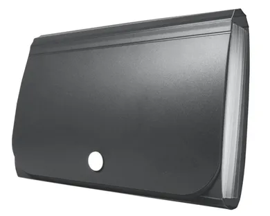 Tetis, mini organizer harmonijkowy PP, na zatrzask, czarny, 1 szt.