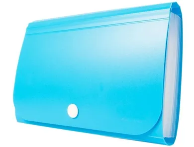 Tetis, mini organizer harmonijkowy PP, na zatrzask, niebieski, 1 szt.